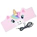 CozyPhones Kids Headphones Volume Limited with Ultra-Thin Speakers & Super Soft Fleece Headband – Perfect Toddlers & Children’s Earphones for Home, School & Travel – Pink Rainbow Unicornthumb 3