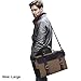 S-ZONE Vintage Canvas Messenger Mens Briefcase Shoulder Laptop Bag Large Satchel for 15.6 Inch laptop