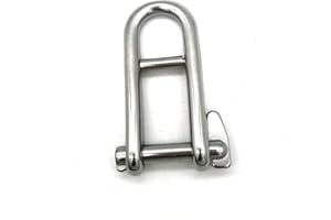 JINGYI MARINE Marine Stainless Steel Keypin Halyard Flat D Boat Shackle with Bar