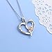 Sterling Silver Always My Sister Forever My Friend Love Heart Necklace, 18