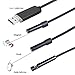 USB Endoscope, Borescope Inspection Camera 6 LED Adjustable 2.0MP CMOS Waterproof HD Camera(2-in-1) Suitable For Both Android Phone & Computer Semi-Rigid Snake Cable with USB Connect-2Meters(6.56ft)