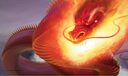Inferno - CHINESE DRAGON Mat Trading Card Playmat for Magic the Gathering, Pokemon, Yu-Gi-Oh!, and Cardfight Vanguard Cards - By MAX PRO