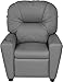 Relaxzen USB Charging Contemporary Kids Recliner with Cupholder, Gray