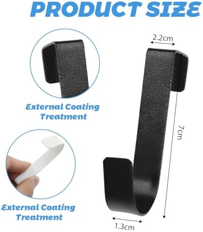 Paquete de 5 Ganchos De Puerta, Ganchos de Acero Inoxidable a Prueba de Agua,Ganchos Para Gabinetes y Armarios, Para Salas De Estar, Baños, Cocina, Toallas, Ropa, Sombreros, Abrigos, Bolsas Negro