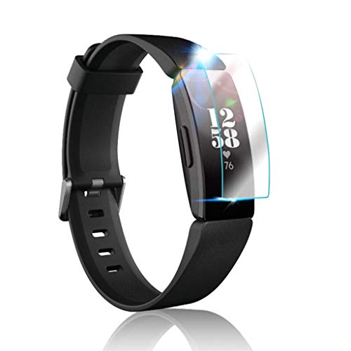 Cywulin for Fitbit Inspire and Inspire HR Screen Protector, Full Coverage Protective Film Slim TPU Shield Cover Scratch Proof Transparent HD Clear Accessories for Women Men (3pcs, Inspire HR)