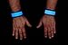 LED Slap Bracelet - Two Pack (2) - High Visibility Outdoor Sports Light Up Glow Wristband, Blue