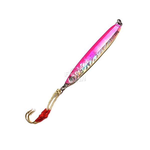 5pcs-Fish-WOW-200g-7oz-Vertical-Butterfly-Speed-Jig-with-two-assist-hooks-5-colors-Blue-Pink-Orange-Black-RedSilver