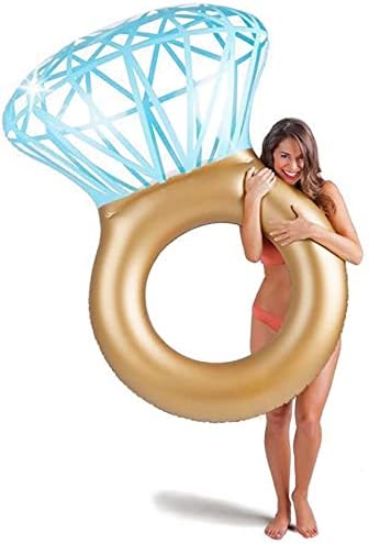 WLZP Inflatable Pool Float, Pool Party Diamond Swim Ring with Double Rapid Valves, Photograph Props Travel Outdoor Beach Pool Raft for Adults 120 X 140 cm