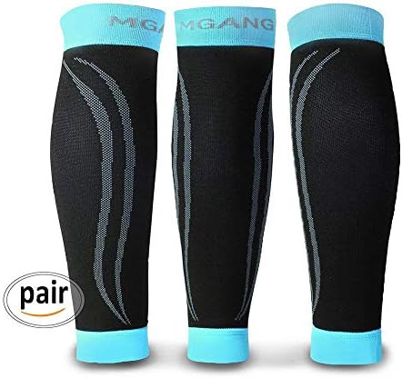 Calf Compression Sleeve, 1 Pair Unisex, Strong Calf Support 20-30mmHg, Best for Calf Pain & Swelling Relief, Shin Splint, Varicose Veins, Muscle Recovery, Travel, Nursing, Running, Cycling, Blue XXL