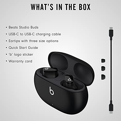 Beats Studio Buds - True Wireless Noise Cancelling Earbuds - Compatible with Apple & Android, Built-in Microphone, IPX4 Rating, Sweat Resistant Earphones, Class 1 Bluetooth Headphones - Black - Image 6