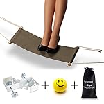Foot Hammock ( Improved Version ) + Anti-stress Ball - Business Class Feet Rest that Prevents Swelling and Joint Pain - Durable Oxford Cloth and Strong Clamps by Idosteps