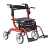 Drive Medical Nitro Duet Rollator Rolling Walker and Transport Wheelchair Chair with 2 Backrest Positions and Folding…