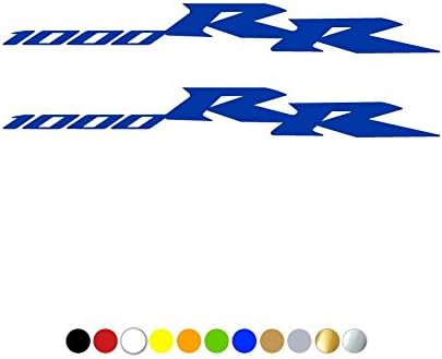 2pcs 6.5" Honda CBR 1000RR 1000 RR Racing Fairing Die Cut Vinyl Decal Sticker (6.5", Blue)