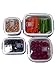 [4-Pack]Glass Meal Prep Food Storage Containers Spill Proof Heat Resistant By Upicc Airtight Snap Locking Lids Stain Proof Glass BPA Free Packaged In a Insulated Lunch Bag