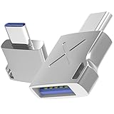 USB C to A 3.0 OTG Adapter, Acessorz Mini Zinc Alloy USB Type C Male to USB A 3.0 Female Convert Connector Adapter for Galaxy S9/S8/Note 8, Google Pixel 2/3 XL, Moto Z/Z Force, Huawei and More