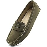 Cior Womens Genuine Leather Loafers Casual Moccasin Driving Shoes Indoor