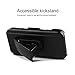 Vakoo 3-in-1 Combo Shockproof Rugged Dual Layer Armor Holster Case with Locking Belt Swivel Clip and Kickstand for Apple iPhone 5 / 5s - Black