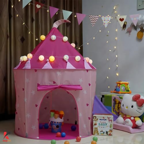 Barraca Infantil Cabana Infantil Menina E Menino Tenda Cabaninha Dobravel Castelo Das Princesas E Príncipes [ K-SELL IMPORTS ] (Rosa)