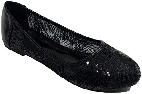 Walstar Women Basic Glitter Mesh Flat Slip on Shoes