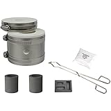 Deluxe Mini Kwik Kiln Propane Gas Furnace Kit Melts Gold Silver Copper in 10 Minutes with Combo Mold Precious Metal Casting Set
