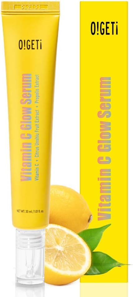 O!GETi Vitamin C Face Glow Serum - Revitaling Hydrating Brightening for Youthful Healthier Looking Skin - 30ml,Clear
