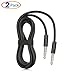 Conwork 2-Pack 3.5mm 4-Pin Universal Male to Male Auxiliary Extension Audio Stereo Cable Cord for Headphones -Black (3 Feet)
