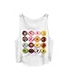 JETTINGBUY Women Crop Vest Digital 3D Emoji Print T Shirt Small