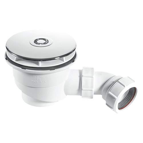 McAlpine ST90CP1070 90 mm Chrome Plated Plastic Shallow Shower Trap