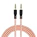 UMECORE AUX Cord for Car, 7 Pack 3.5mm Auxiliary Audio Cable, Stereo AUX Cable with Flexible Nylon Braided Cords for Car iPad iPhone Samsung Galaxy Google Pixel Tablet PC Headphone Speaker Mic
