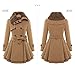 Women's Fashion Faux Fur Lapel Double-breasted Thick Wool Trench Coat Jacket