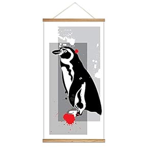 Hanging Poster with NO Mangetic Wood Frames Ink Abstract Animals Home Wall Canvas Prints Ready to Hang - 18"x36"