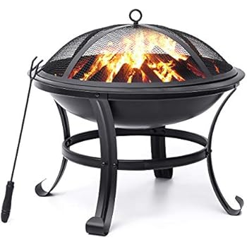 Amazon Com Mainstay Fire Pit 28 Includes A Spark Guard Mesh