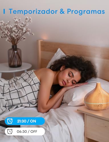 Meross Smart Aroma Diffuser with App Control, WiFi Humidifier Compatible with Apple Home, Alexa and Google Home, Programmable Function, Voice Control and Remote Control, 400ml