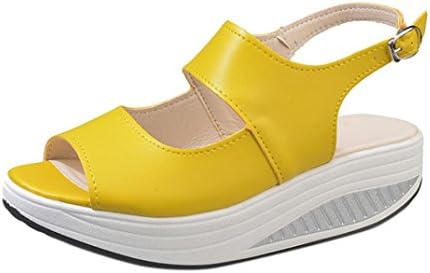 WOCACHI Women Shoes Shake Shoes Summer Sandals Fish Mouth Thick Bottom HIGT Heel Shoes