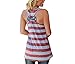 Xuan2Xuan3 Women Patriotic American Flag Camisole Tank Top Tee Vest Sleeveless Tunic T Shirt USA Independence Day Plus Size