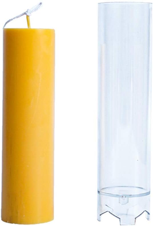 haoyuestory Candle Shape, Clear Plastic Candle Holder Shape Pillar