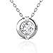 BlingGem CZ Necklaces for Women 925 Sterling Silver Necklaces Cubic Zirconia Pendant Birthday Anniversary Mothers Day Gift for Women Mom Wife