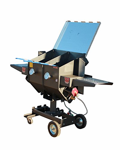 R&V WORKS FF4 Carbon Steel Material 12 Gallon 4 Basket Divided Fryer