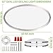 Hykolity 32 Inch Oval LED Ceiling Light, 35W [300W Equivalent] 3100LM, 4000K BN Finish Dimmable Saturn Flushmount Ceiling Light for Bedroom, Restroom, Washroom, Living Room