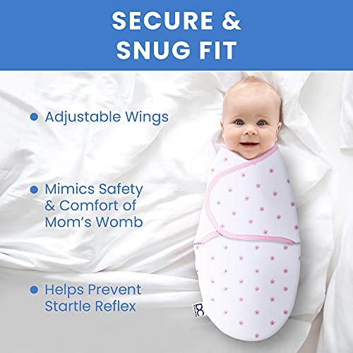 Delta Children Little Lambs Adjustable Swaddle Wrap Premium Cotton