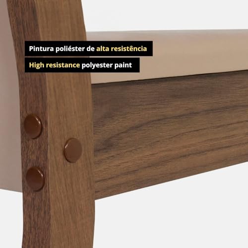 Madesa Kit con 6 Sillas de Comedor 4280 - Marrón/Crema/Beige