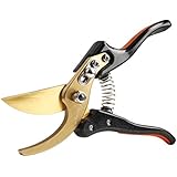 Finnhomy 8.5" Titanium Pruning Shears, Commercial Grade SK5 Steel - Tree Trimmer, Hand Pruner, Garden Shears, Clippers for the Garden - Gardening Tool for Bush Shrub &amp; Hedge Clipers