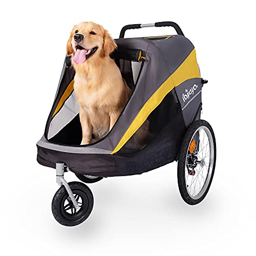 Ibiyaya Large Pet Stroller for One Large or Multiple Medium Dogs Easy