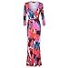 SUNNOW Womens Sexy Ladies Deep V Neck Party Dress Maxi Long Evening Dress (Asian L=US(8), Red)