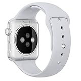 Apple Watch Band, Perman Sports Comfort Smooth Silicone Replacement Smart Watch Bracelet Strap Band Watchband for Apple Watch 42mm Gray