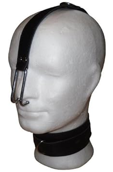 Bondage Leder Halsband mit Stahl Nasen Hook Haken - Nose Hook