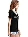 FV RELAY Women's Fitted Han.Gry Print Crew Neck Short Sleeve Tee Shirt Top Gray (S, Black-V)