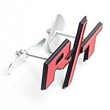 Btopars Metal Red RT R/T Black Outlining Badge Front Grille Emblem For Dodge Charger Challenger Ram Avenge