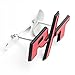 Btopars Metal Red RT Black Outlining Badge Front Grille Emblem For Dodge Charger Challenger Ram Avenge