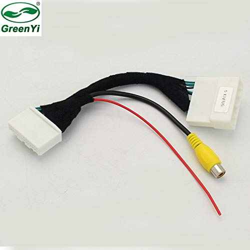 Davitu Car Parking Rear View Camera Reverse Backup RCA Video Convert Cable Adapter Plug For Mazda CX-5 2015-2017 TFT Screen